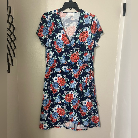 Boobie Brooks | Floral Faux Wrap Dress - Picture 1 of 7